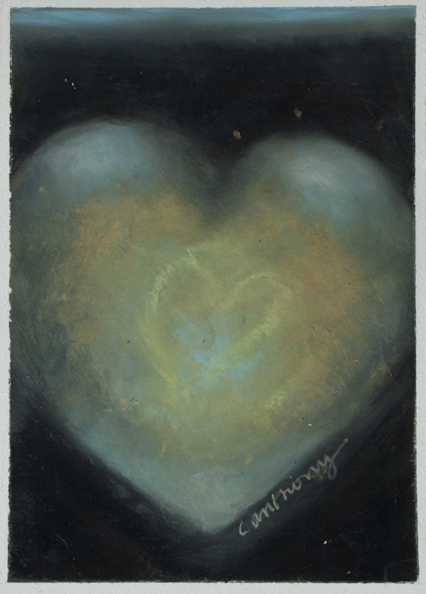 Blue Heart painting by artist Carol Anthony