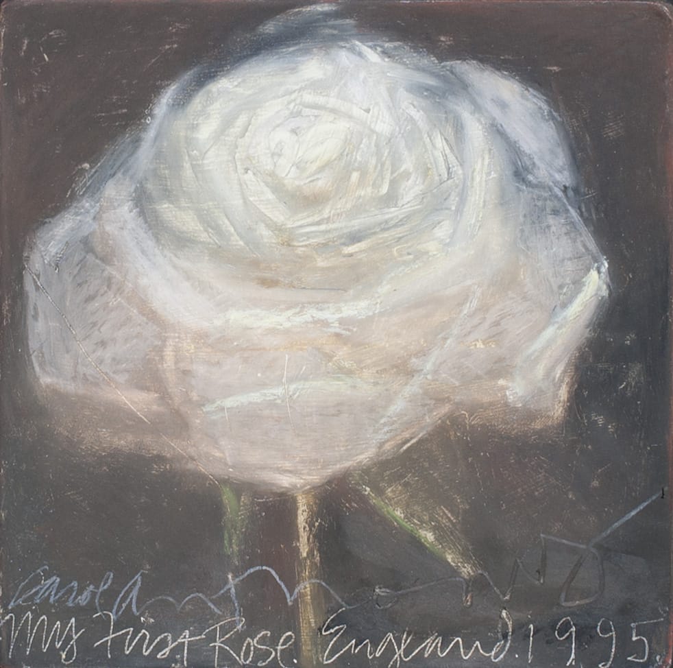 My First Rose. England. 1995 by artist Carol Anthony