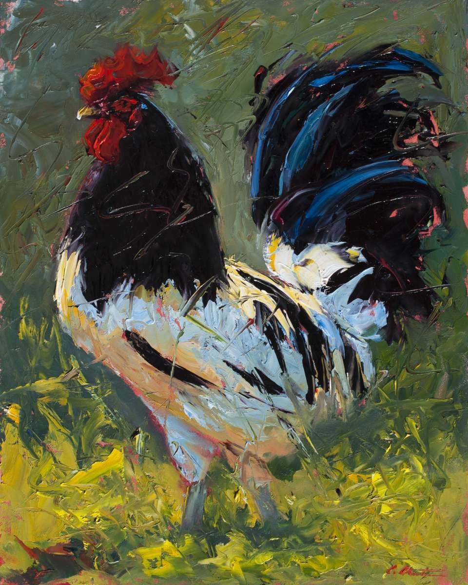Cheri Christensen Animal House rooster painting