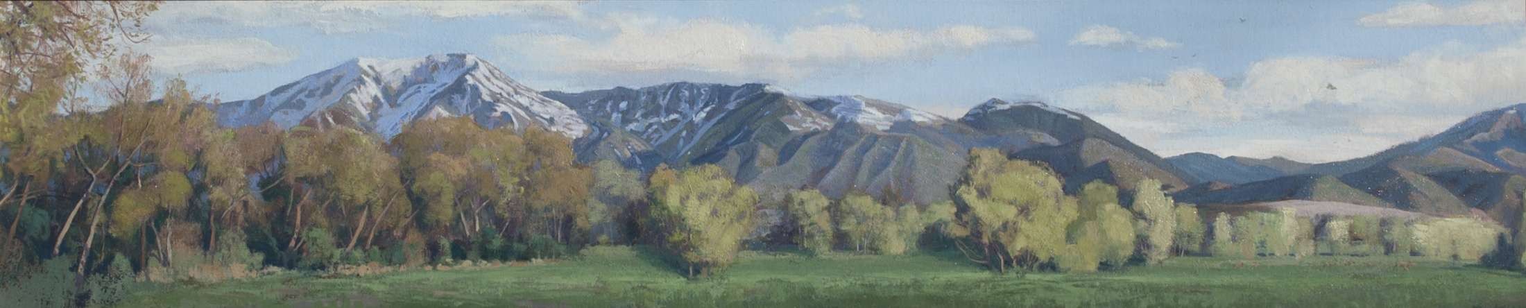Mountain Range painting of Payson Utah by artist Brad Aldridge