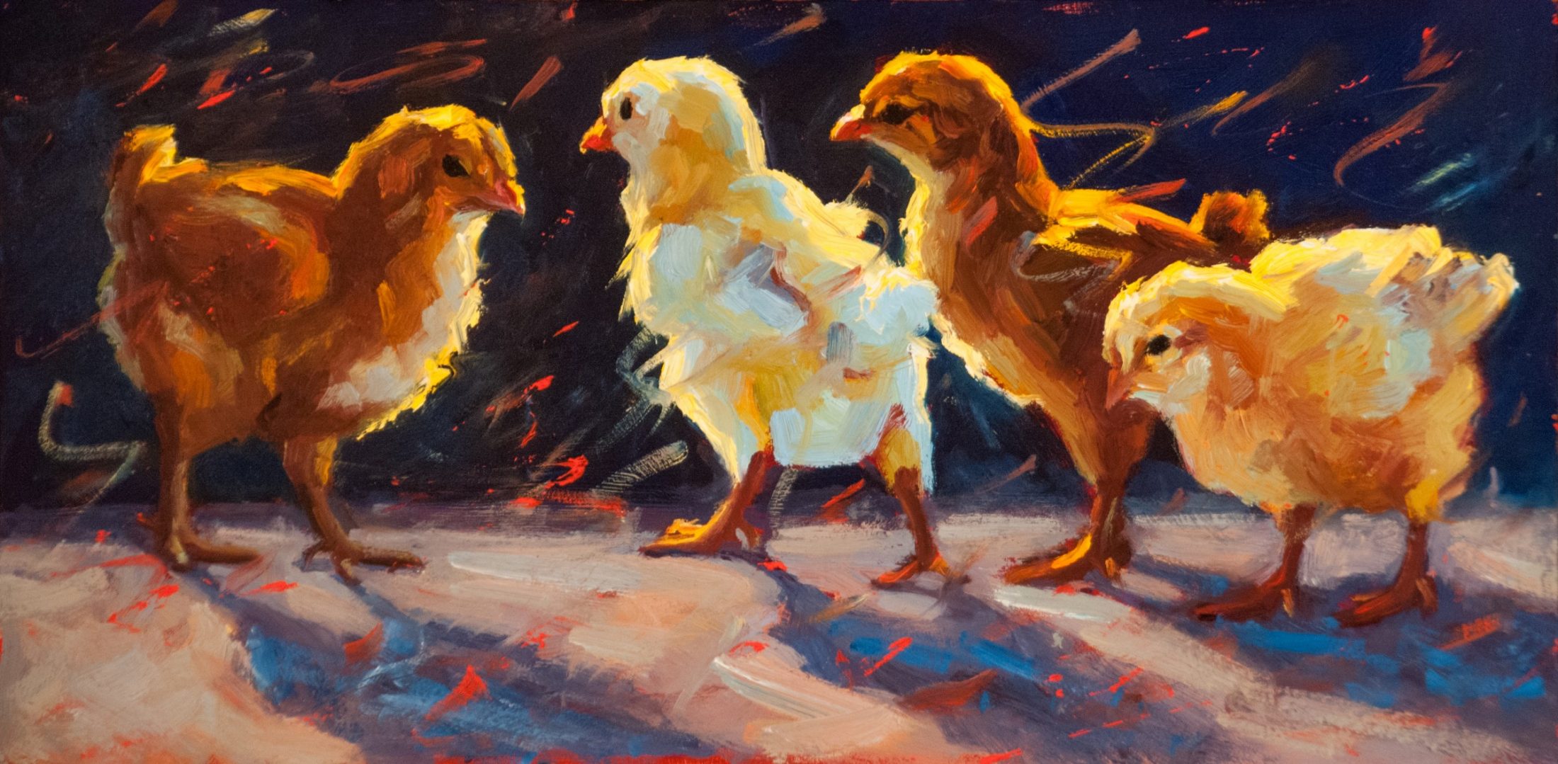 Party Girls chick painting by Cheri Christensen