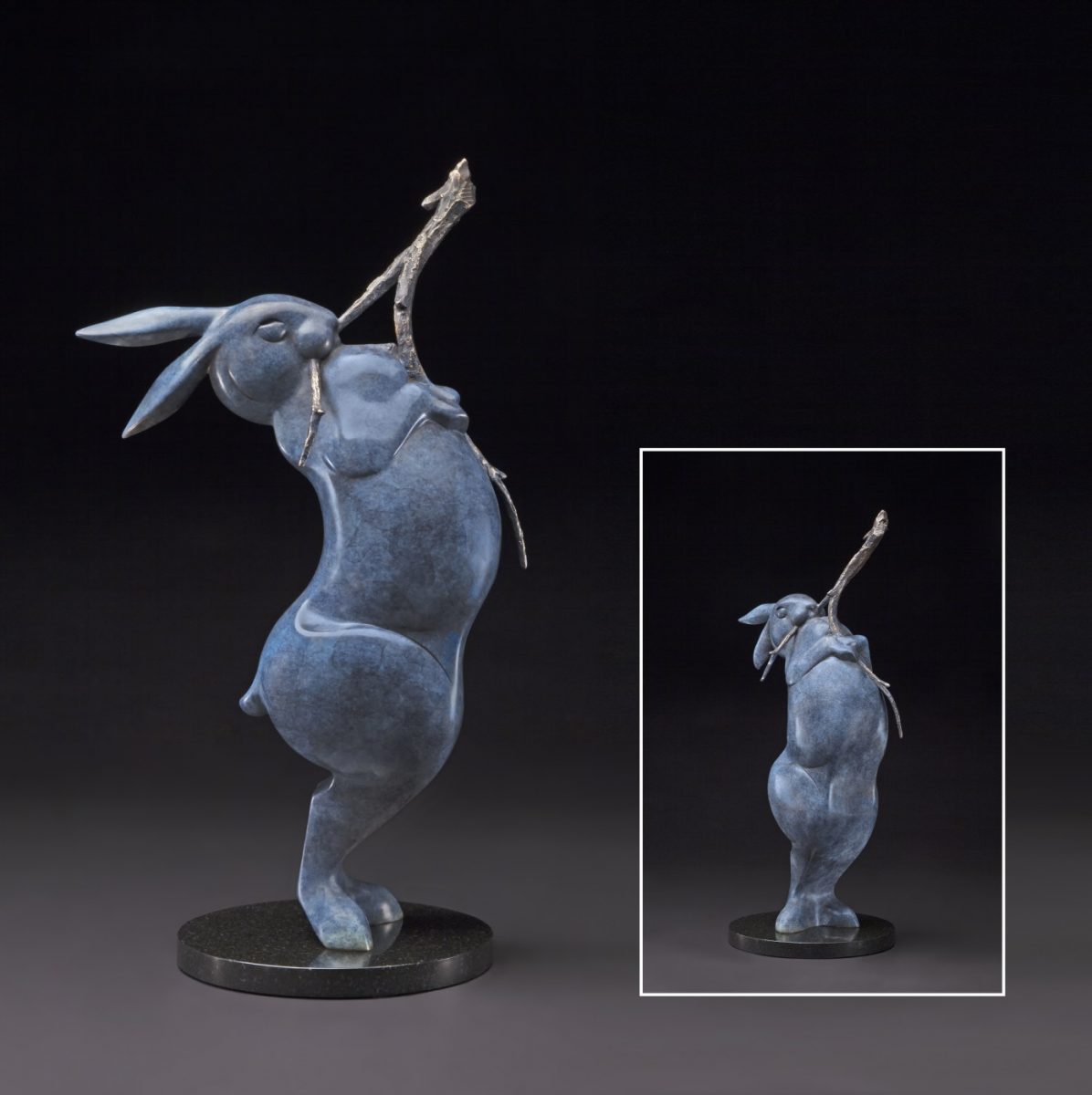 Willow Snipper rabbit sculpture by Tim Cherry