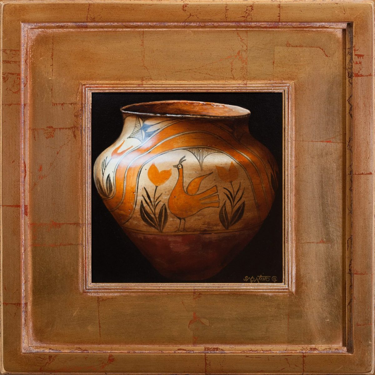 1900 Zia Polychrome Jar by artist Chuck Sabatino