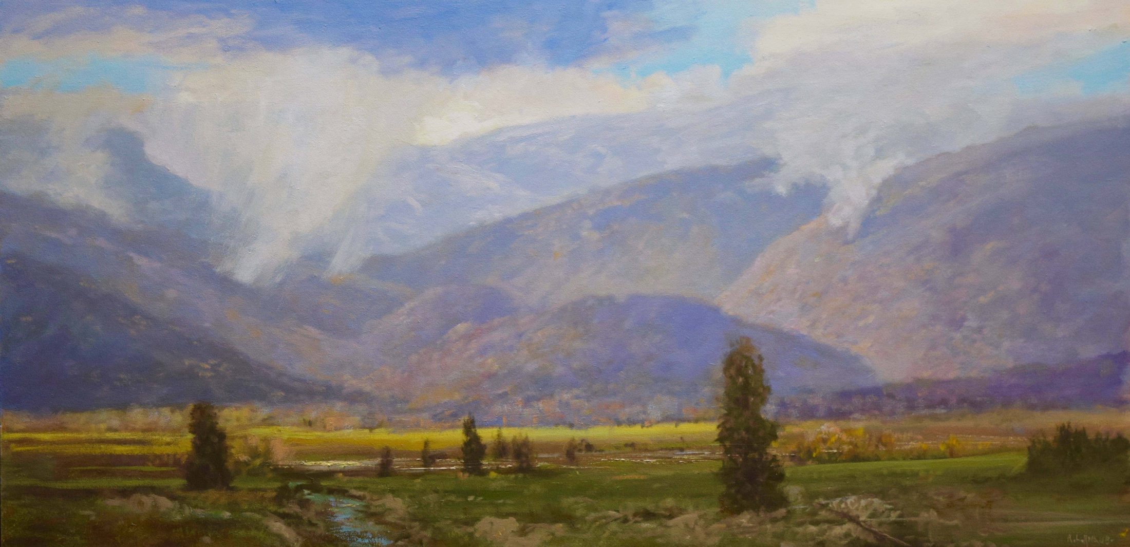 oil landscape painting by Raymond Knaub