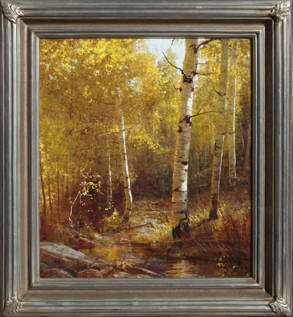 Autumn Aspen Painting by Phill Nethercott