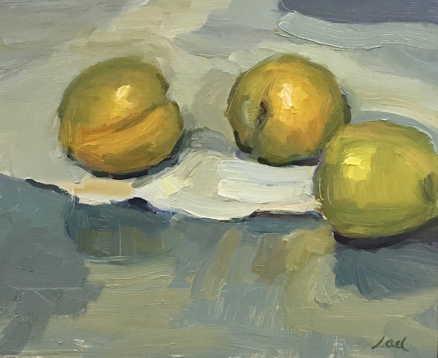Golden Plums painting by Lael Weyenberg