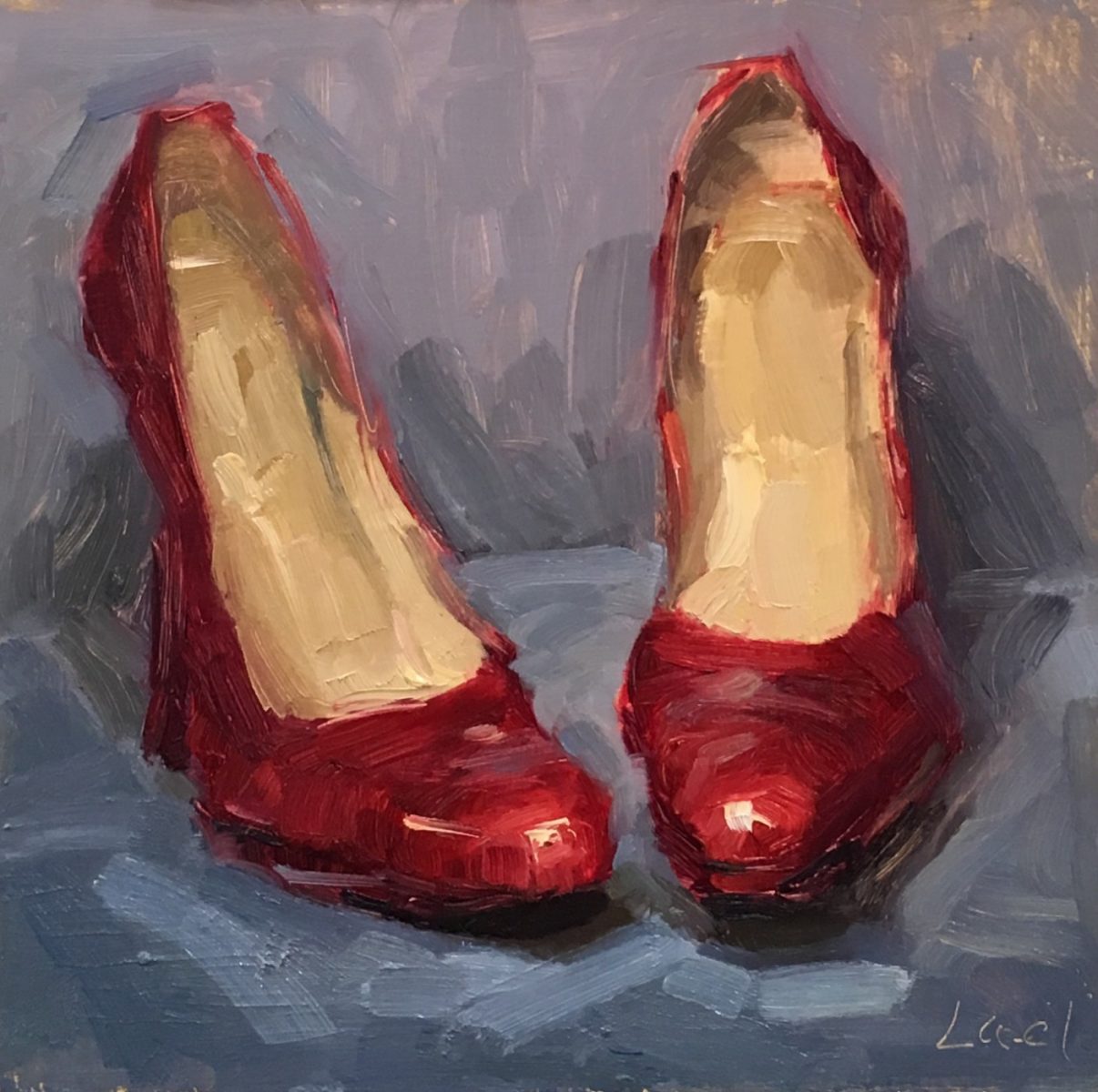 Toe to Toe painting by Lael Weyenberg