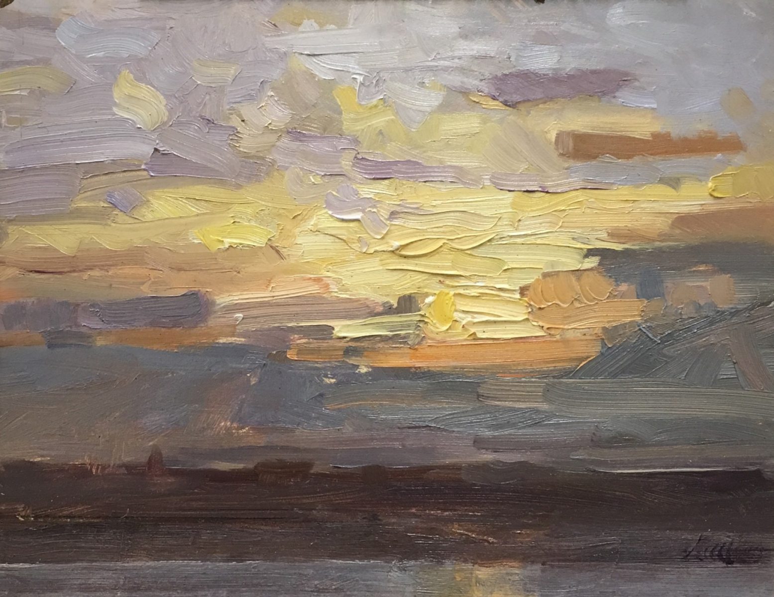 View from Bainbridge Island painting by Lael Weyenberg