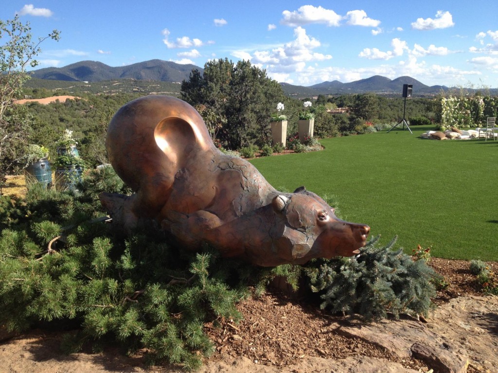 Tim Cherry Mountain Run Bear Sculpture Installation