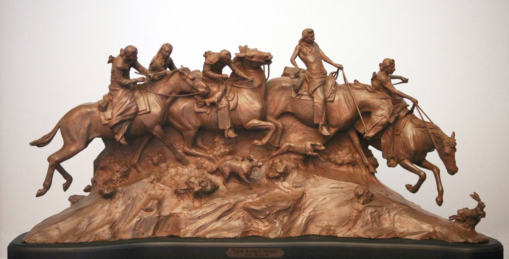Native American bronze sculpture by Muscogee artist Paul Moore