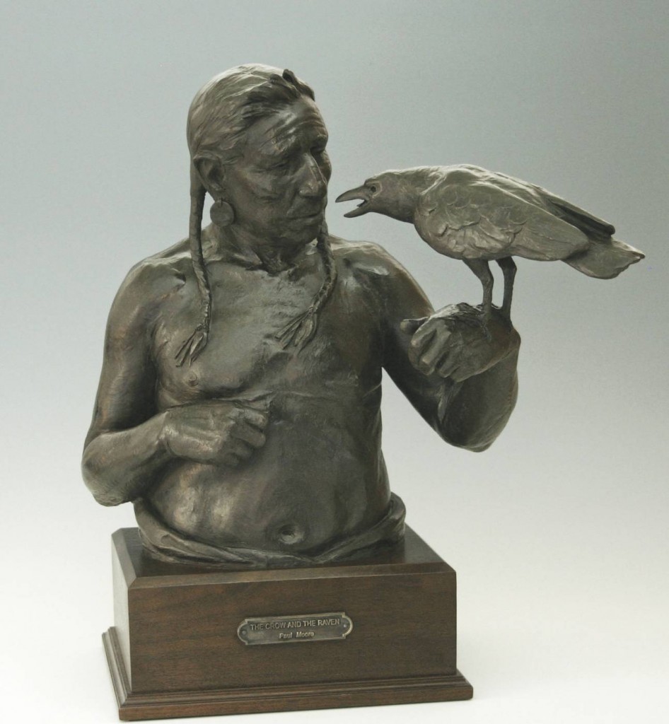 Native American bronze sculpture by Muscogee artist Paul Moore