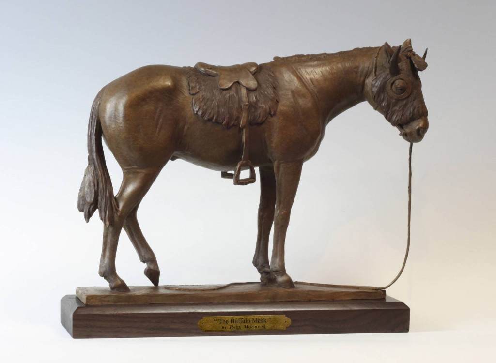 native american bronze sculpture by Paul Moore