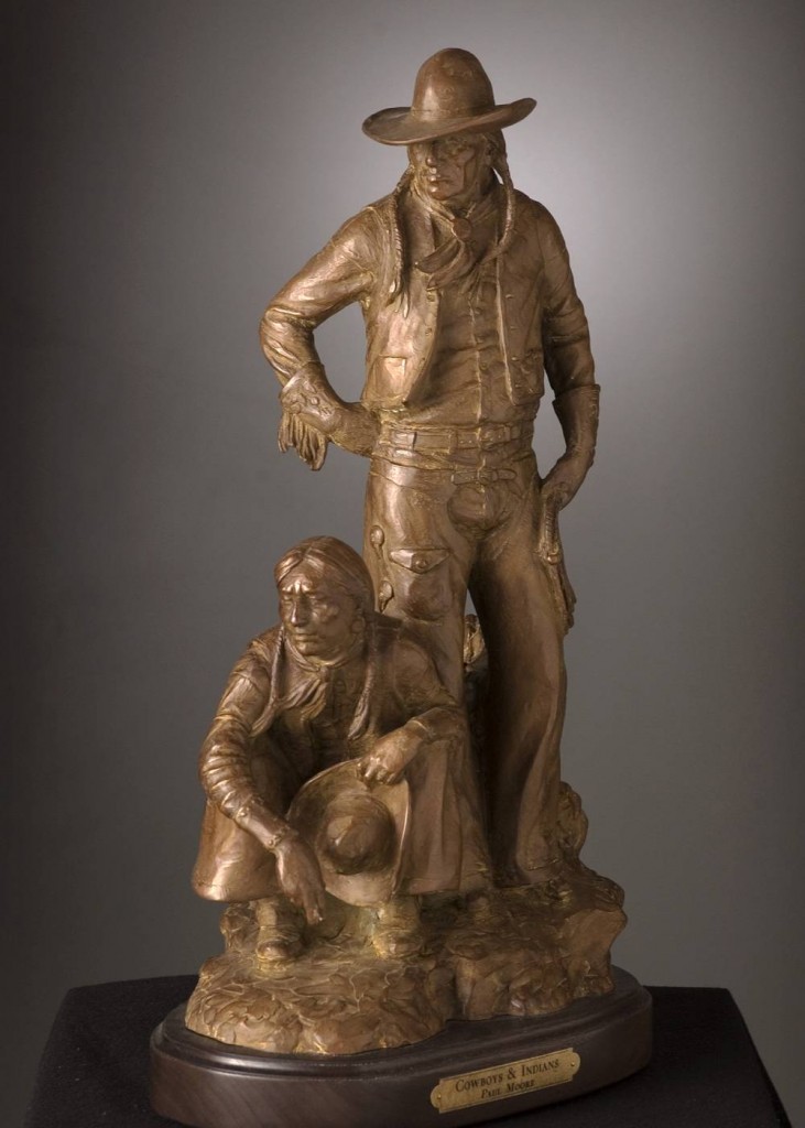 Native American Bronze sculpture by Paul Moore
