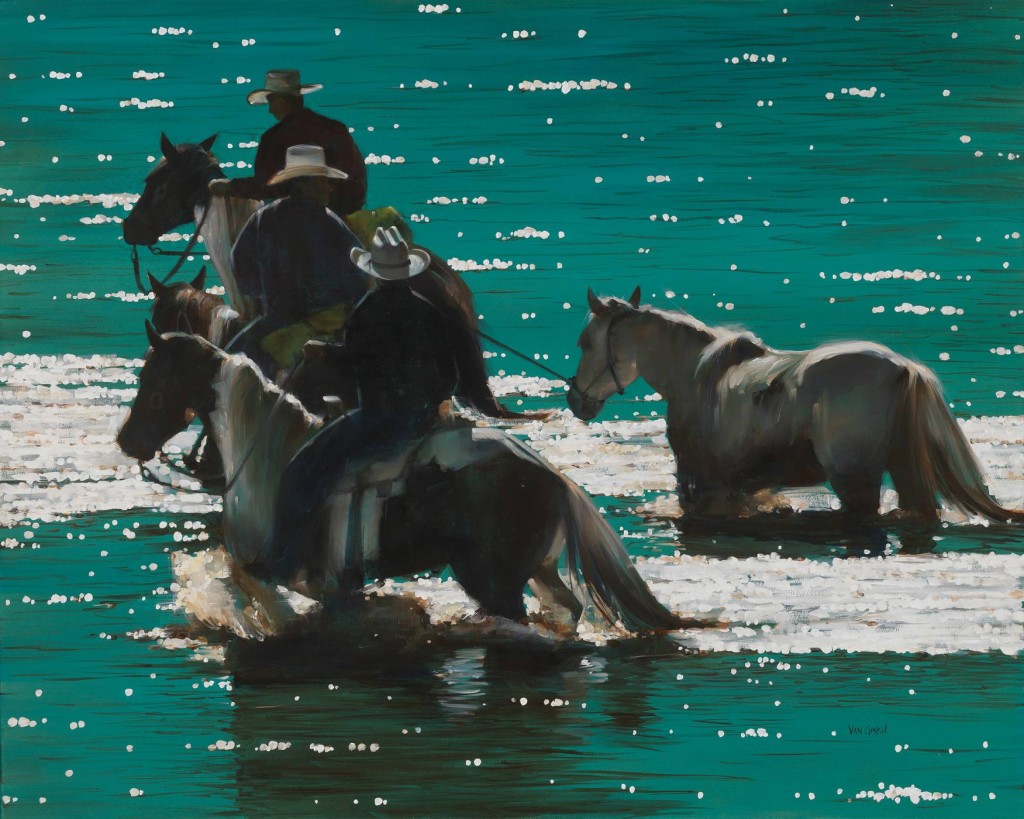 Paul Van Ginkel cowboy artist oil painting