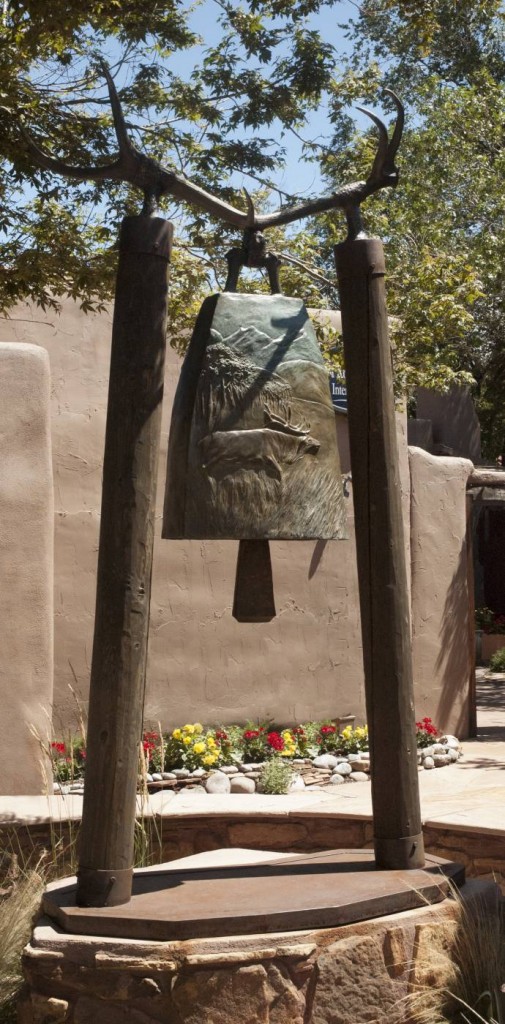 bronze bell sculpture by JG Moore