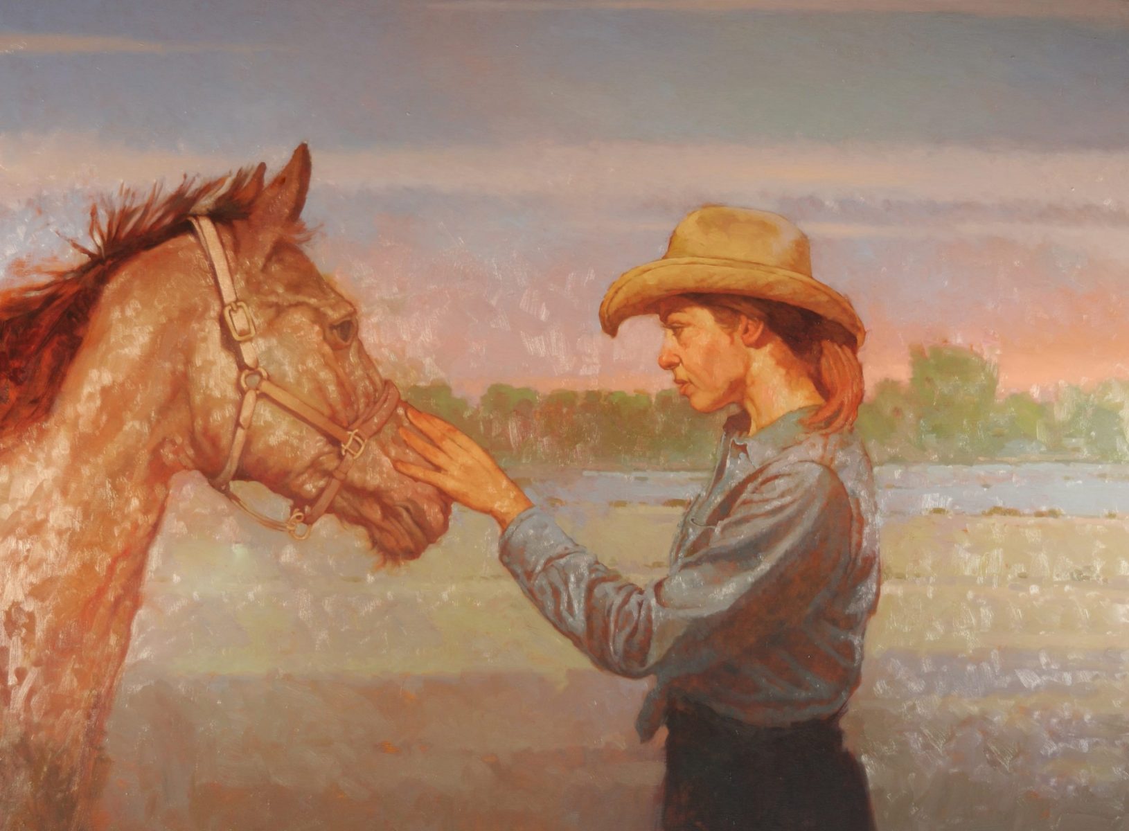 A Girl and Her Horse painting by Joseph Lorusso