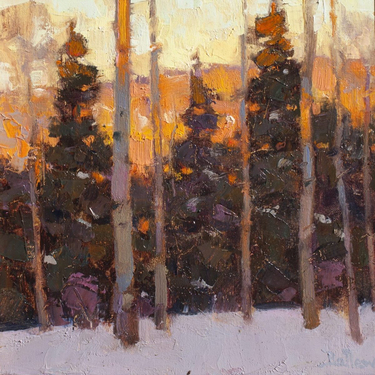 Alpenglow painting by artist David Ballew