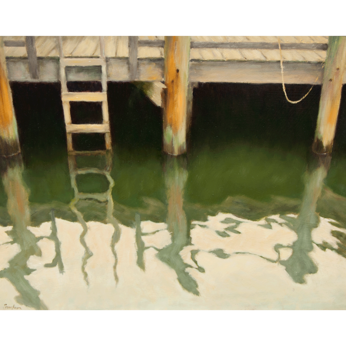 Dockside painting by Peter Hagen