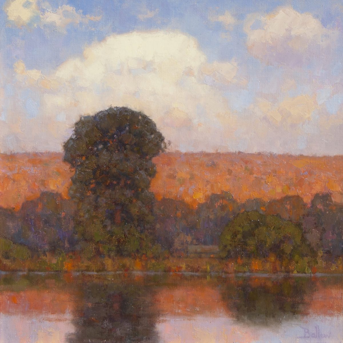 Evening Along the River painting by David Ballew