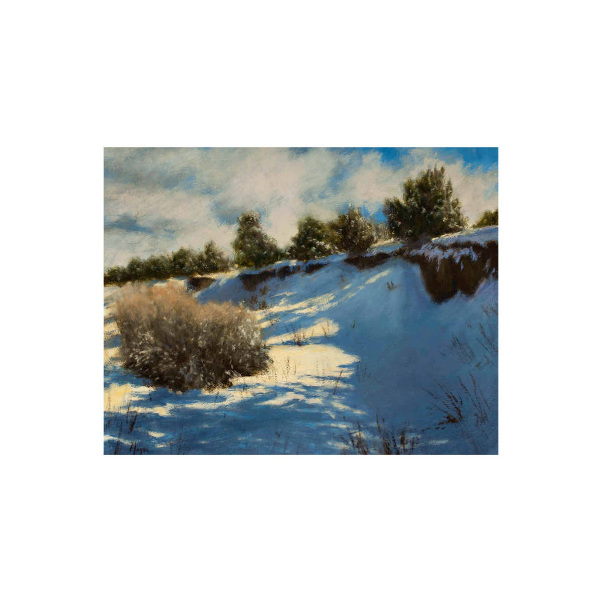 Snow Drifted Arroyo painting by Peter Hagen