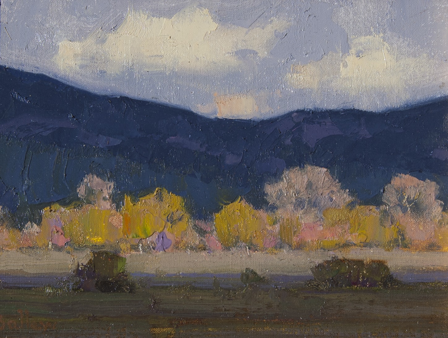 Sunlight and Shadow, Taos painting by David Ballew