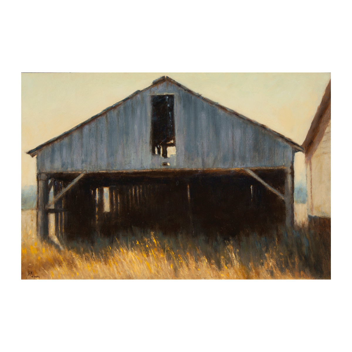 Vacant painting of a barn by Peter Hagen