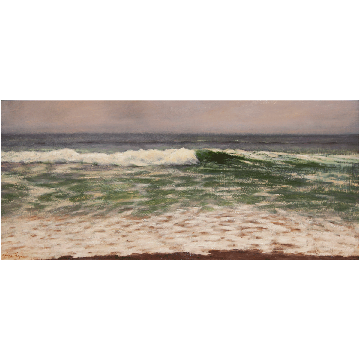 painting of a wave in the ocean by artist Peter Hagen