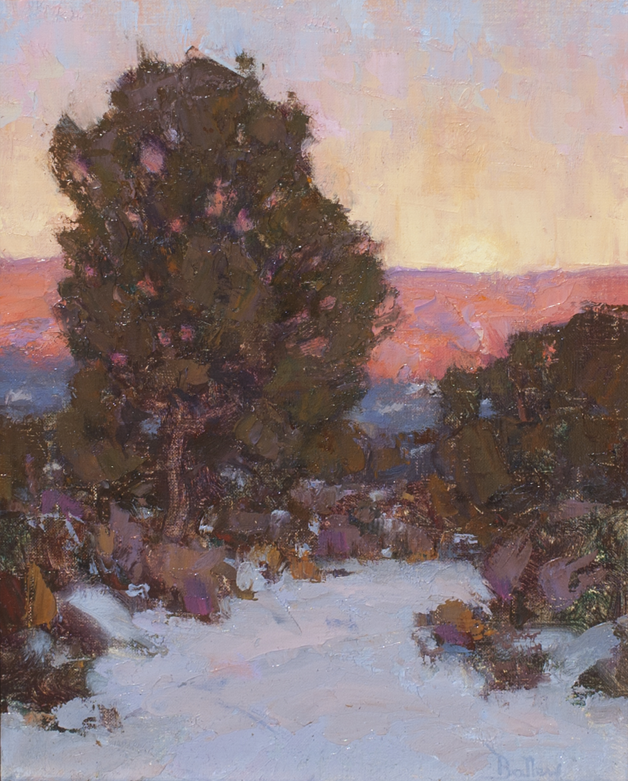 Winter Evening Arroyo painting by David Ballew