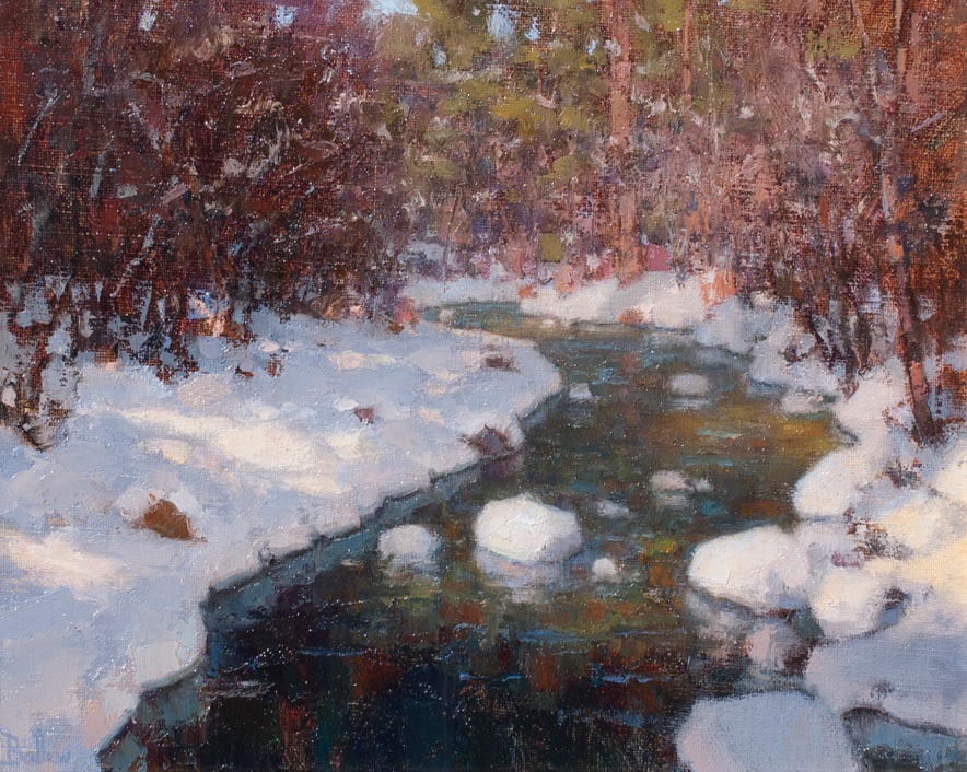 Winter Morning, Pecos River painting by artist David Ballew