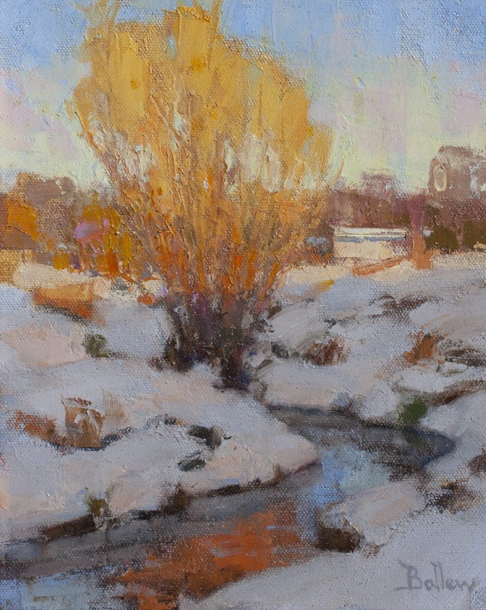 Winter Willows painting by artist David Ballew