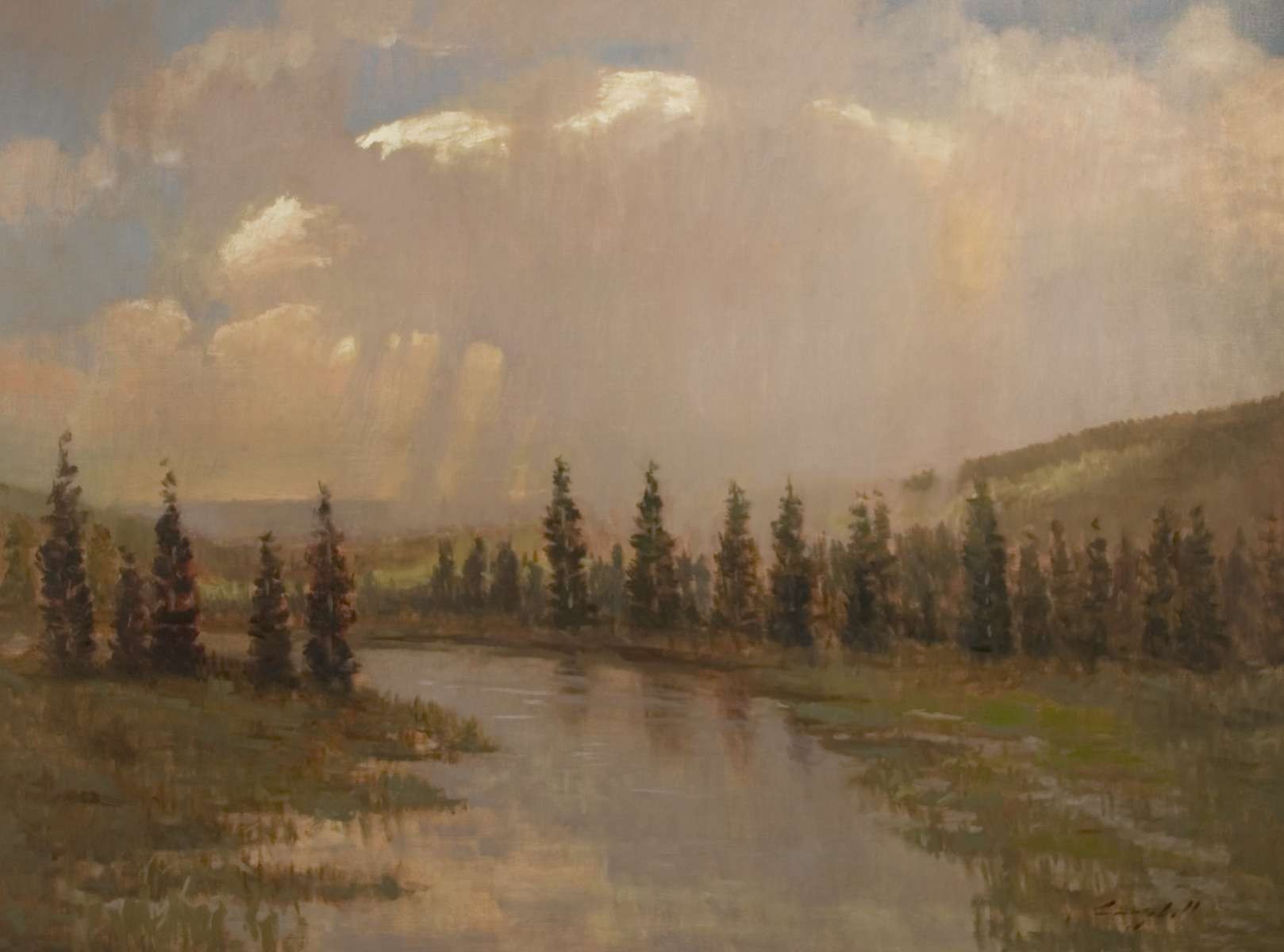 Snake River painting by artist Peter Campbel