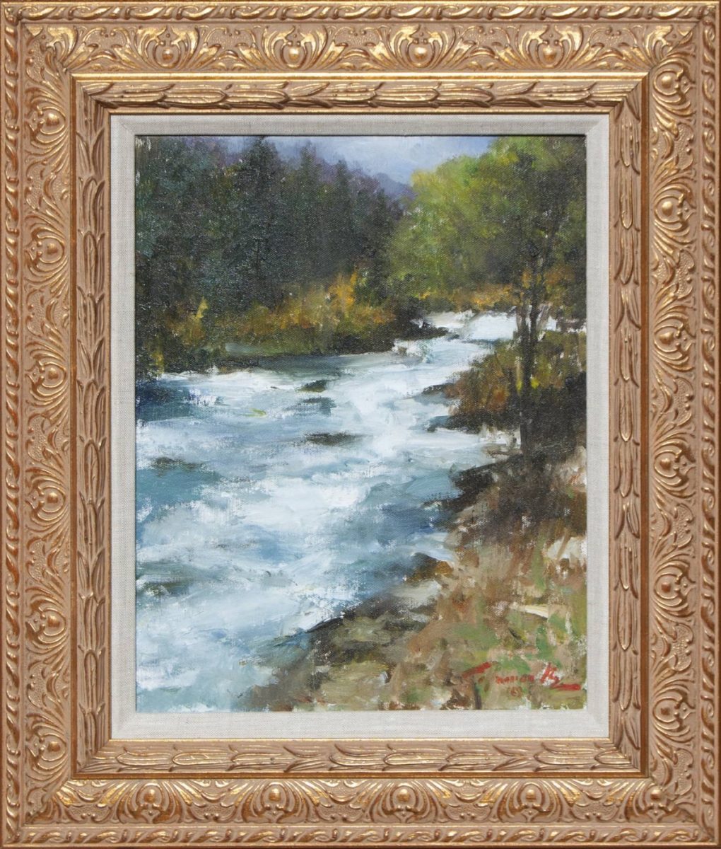 Roaring Fork Near Aspen painting by Colorado artist Ramon Kelley