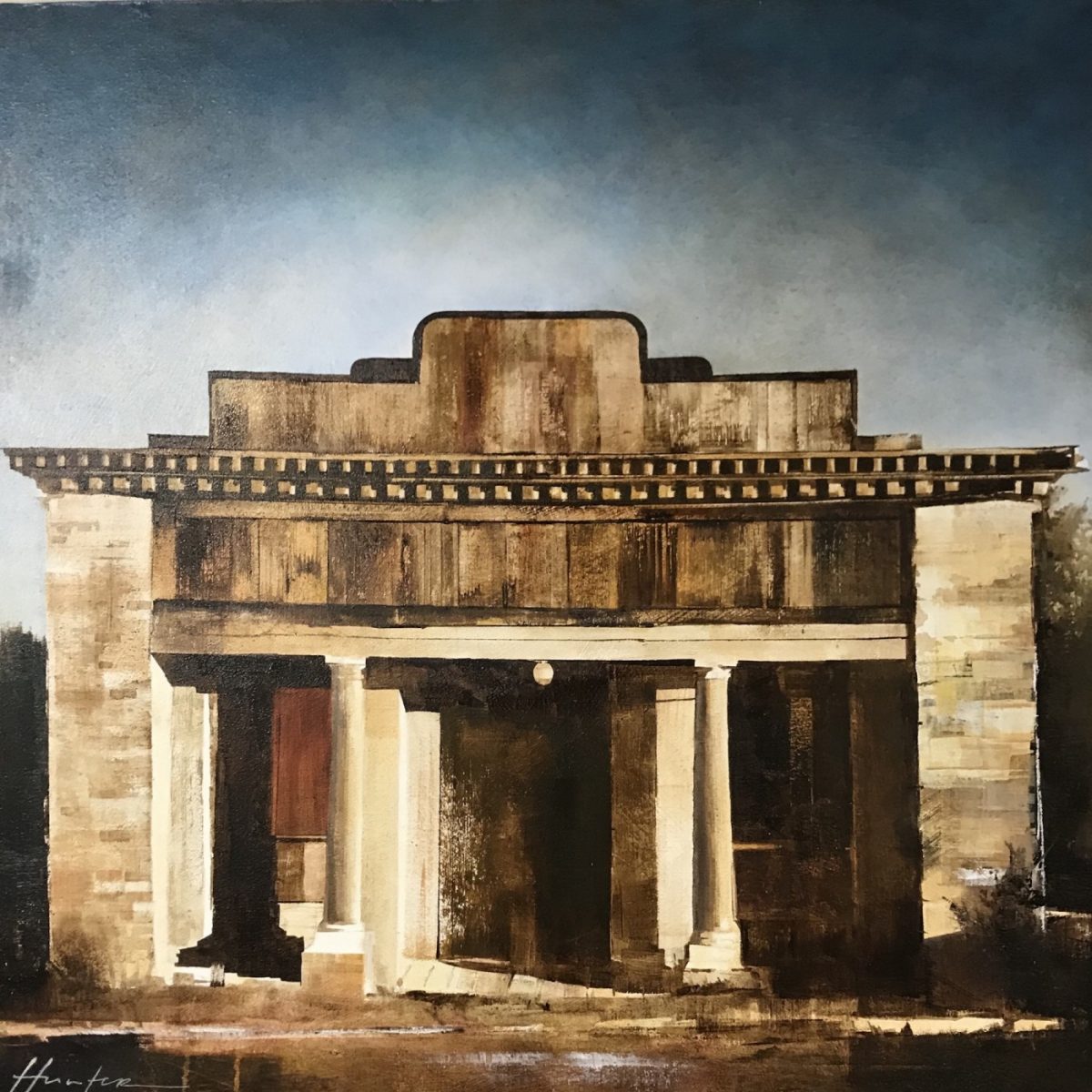 Oil painting of old opera house by Charlie Hunter