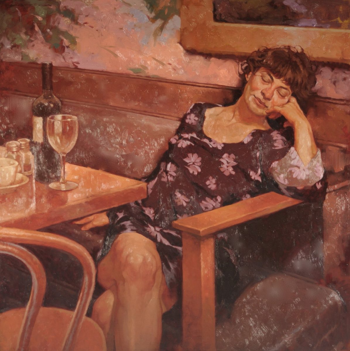 Portrait of woman in restaurant by Joseph Lorusso
